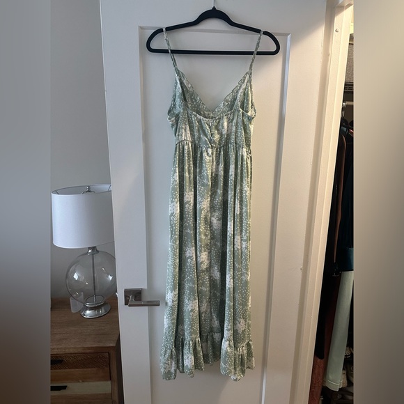 Green Floral maxi dress strappy - Picture 3 of 6